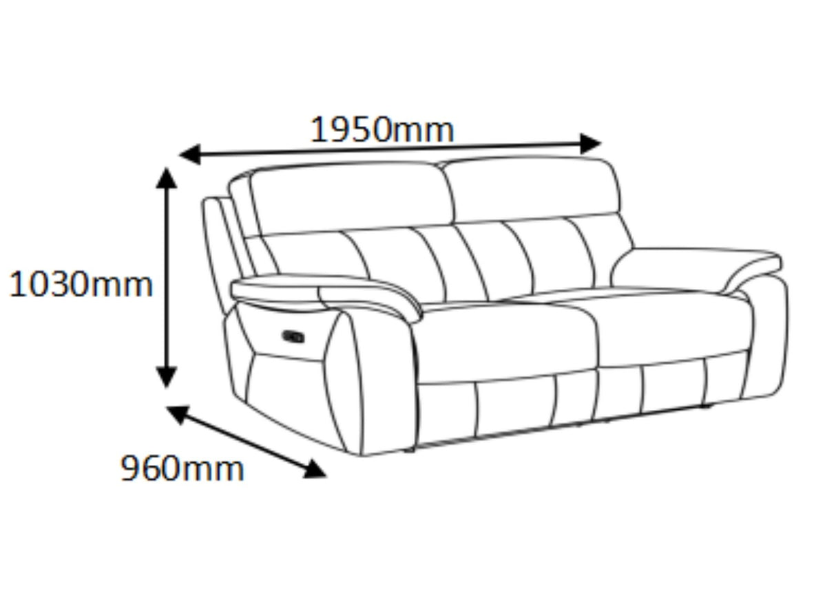 Hunter 3-Seater Power Recliner with Power Headrest