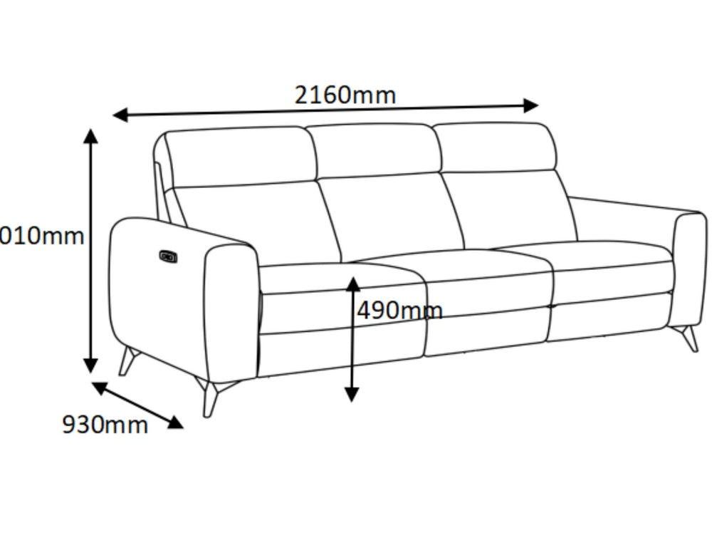 Finch 3-Seater Power Recliner Sofa