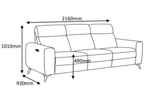 Finch 3-Seater Power Recliner Sofa