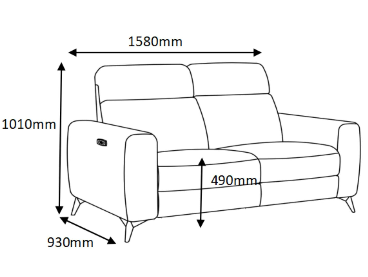 Finch 2-Seater Power Recliner Sofa