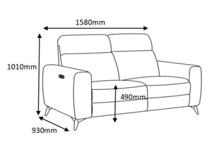 Finch 2-Seater Power Recliner Sofa