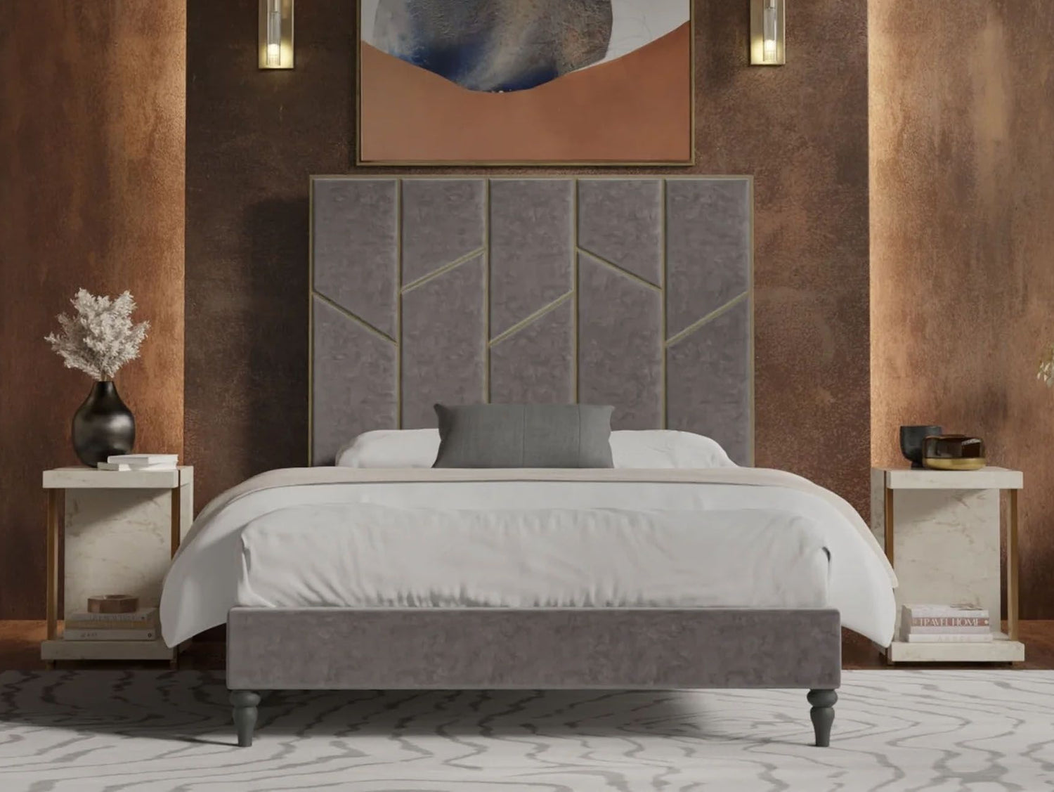 Marcella Bed Frame - Infinity Grey