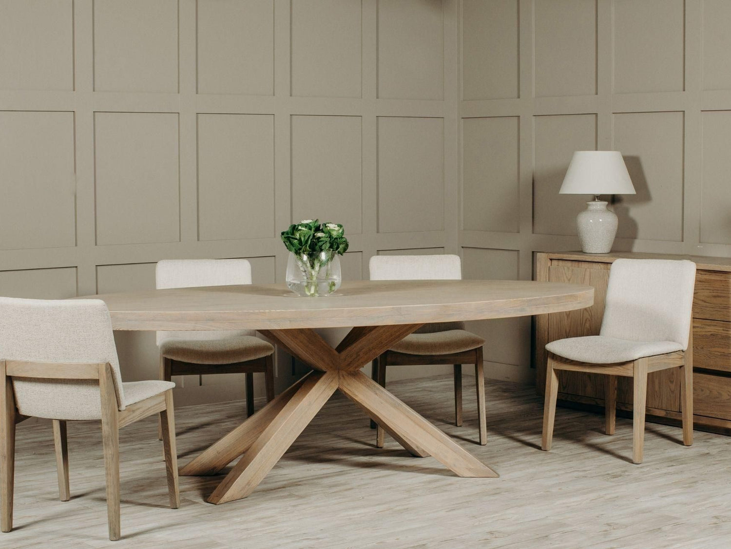 Falcon Dining Table and 4 Falcon Dining Chairs Set