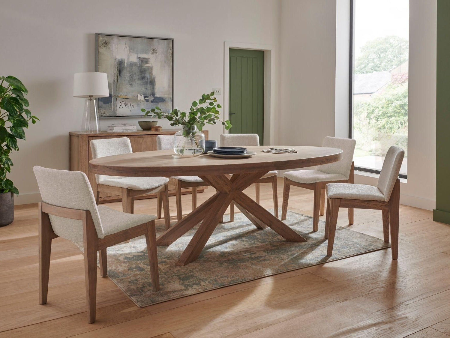 Falcon Dining Table Oval 2350 - Smoked Oak