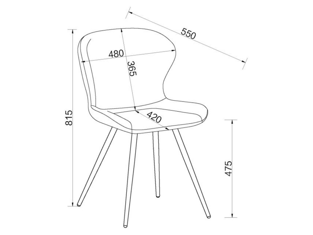 Set of 2 Bistro Dining Chairs