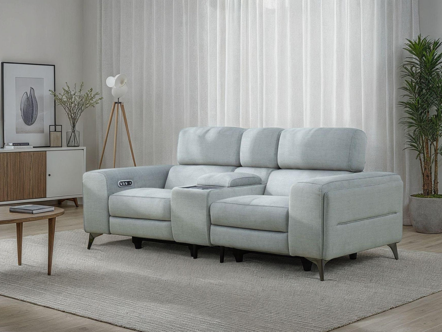 Ricardo 2 Seater Power Recliner with Power Headrest and Console