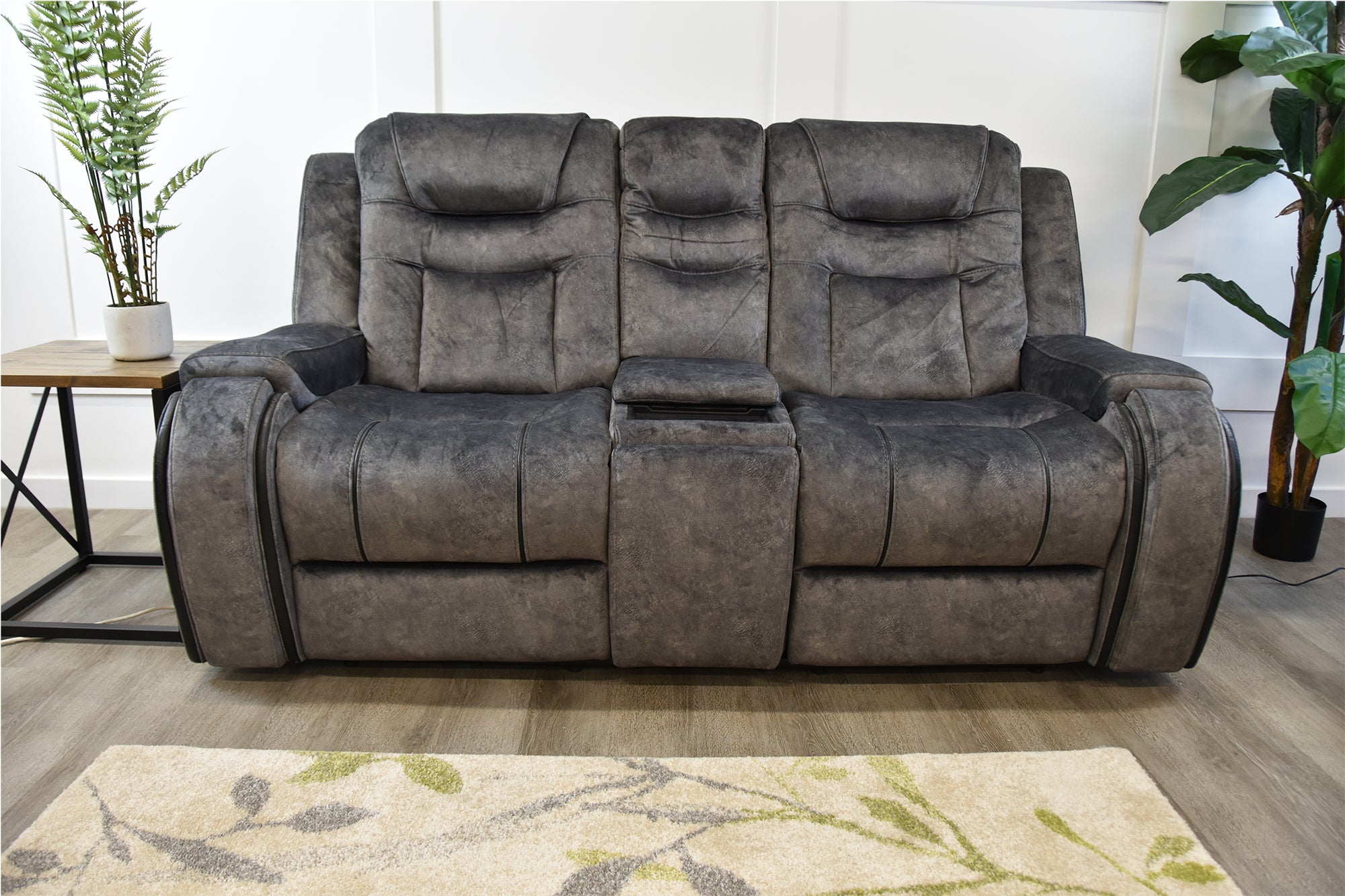 Power reclining loveseat with cup deals holders