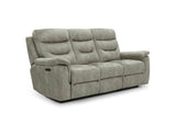 Rome 3 Seater Recliner Sofa with USB - Marble Charcoal Grey