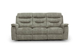 Rome 3 Seater Recliner Sofa with USB - Marble Charcoal Grey