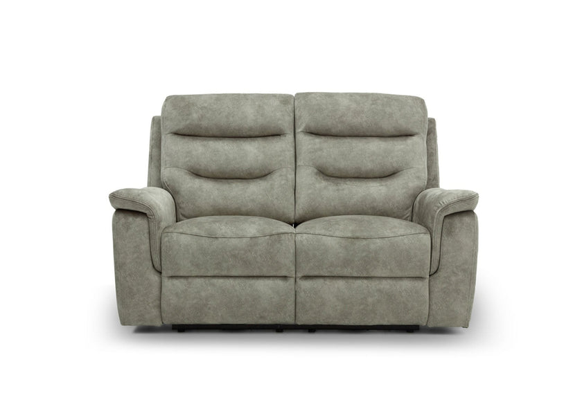 Rome 2 Seater Recliner Sofa with USB - Marble Charcoal Grey