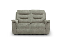 Rome 2 Seater Recliner Sofa with USB - Marble Charcoal Grey