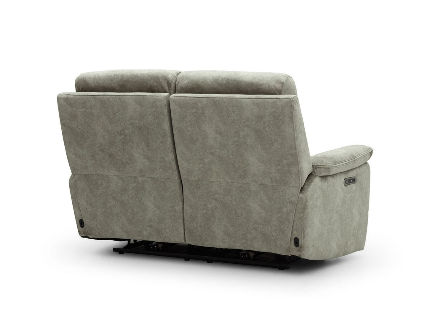Rome 2 Seater Recliner Sofa with USB - Marble Charcoal Grey