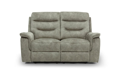 Rome 2 Seater Recliner Sofa with USB - Marble Charcoal Grey