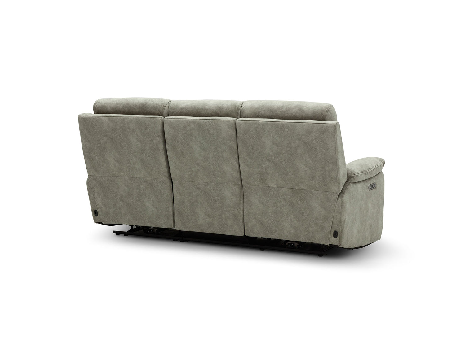 Rome 3 Seater Recliner Sofa with USB - Marble Charcoal Grey