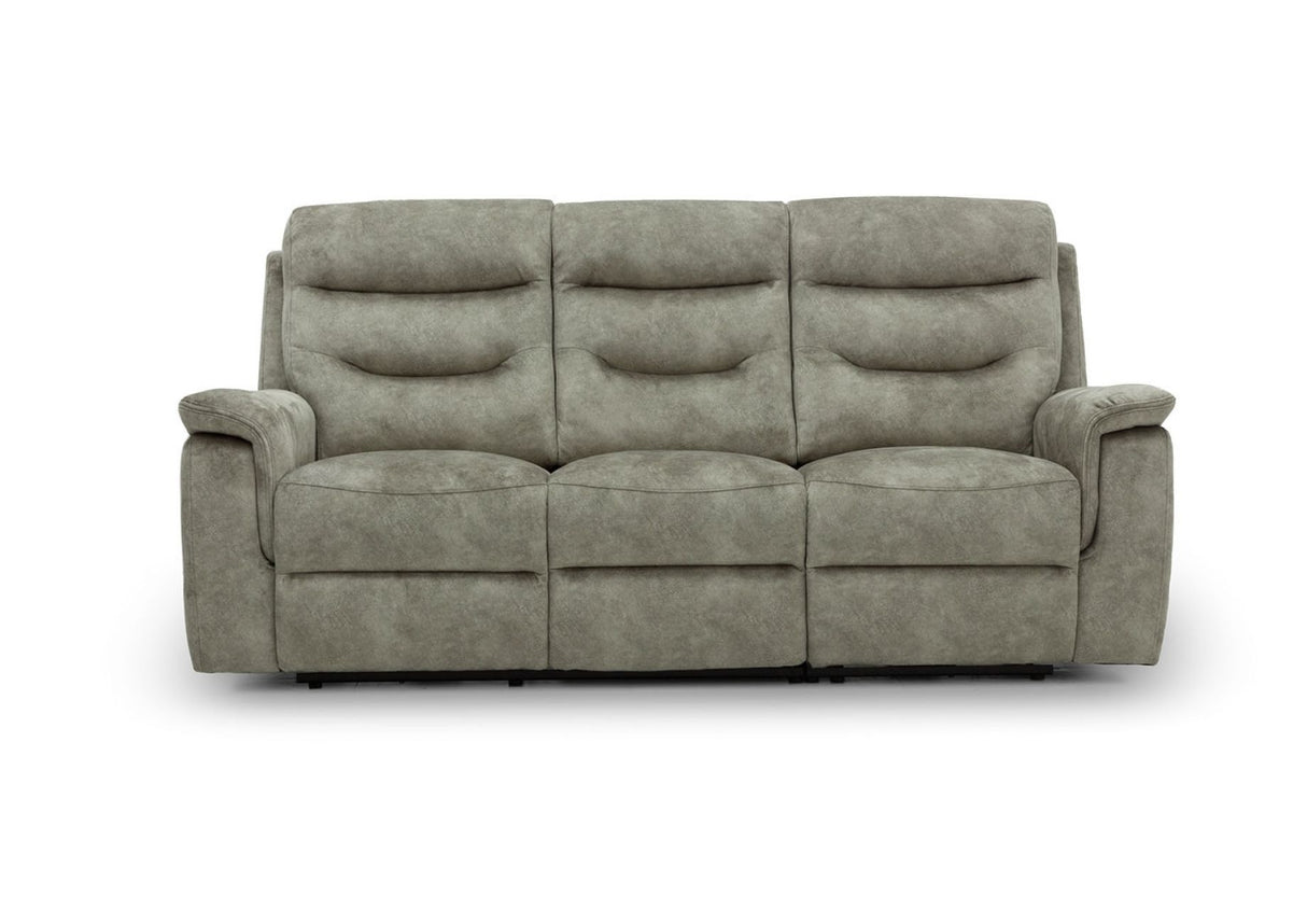 Rome 3 Seater Recliner Sofa with USB - Marble Charcoal Grey