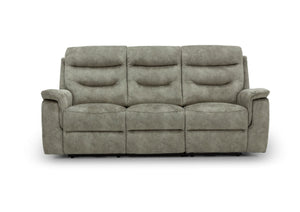 Rome 3 Seater Recliner Sofa with USB - Marble Charcoal Grey