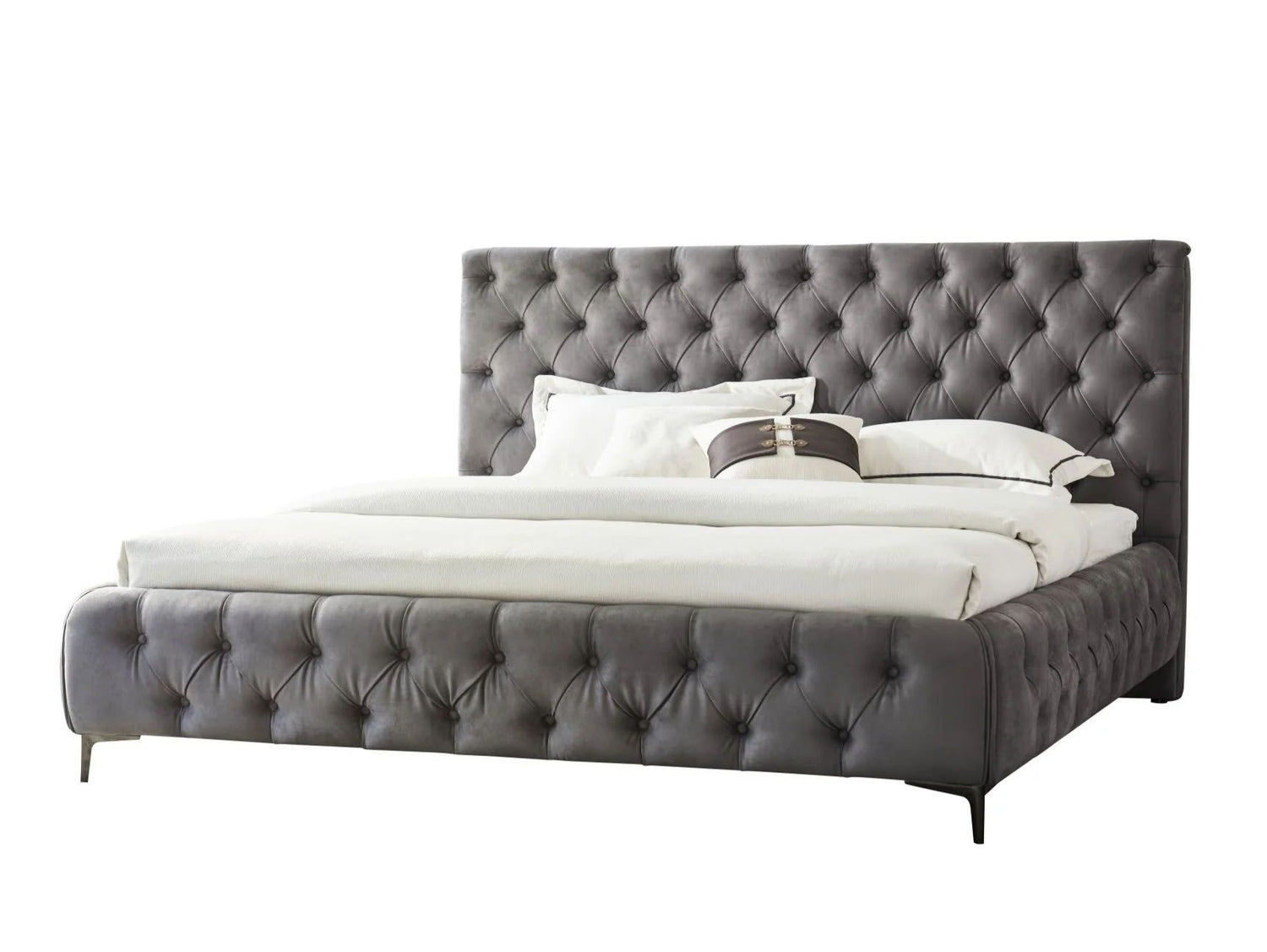 Royal Super King Bed Frame - Grey