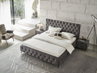 Royal bedframe in Grey Nubuk aerial view of room setting 