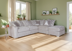 Sahara - Pillow Back Corner Sofa with footstool