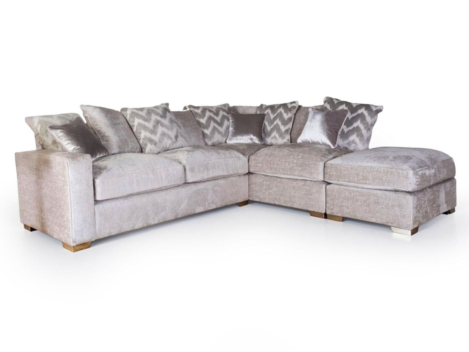 Sahara - Pillow Back Corner Sofa with footstool