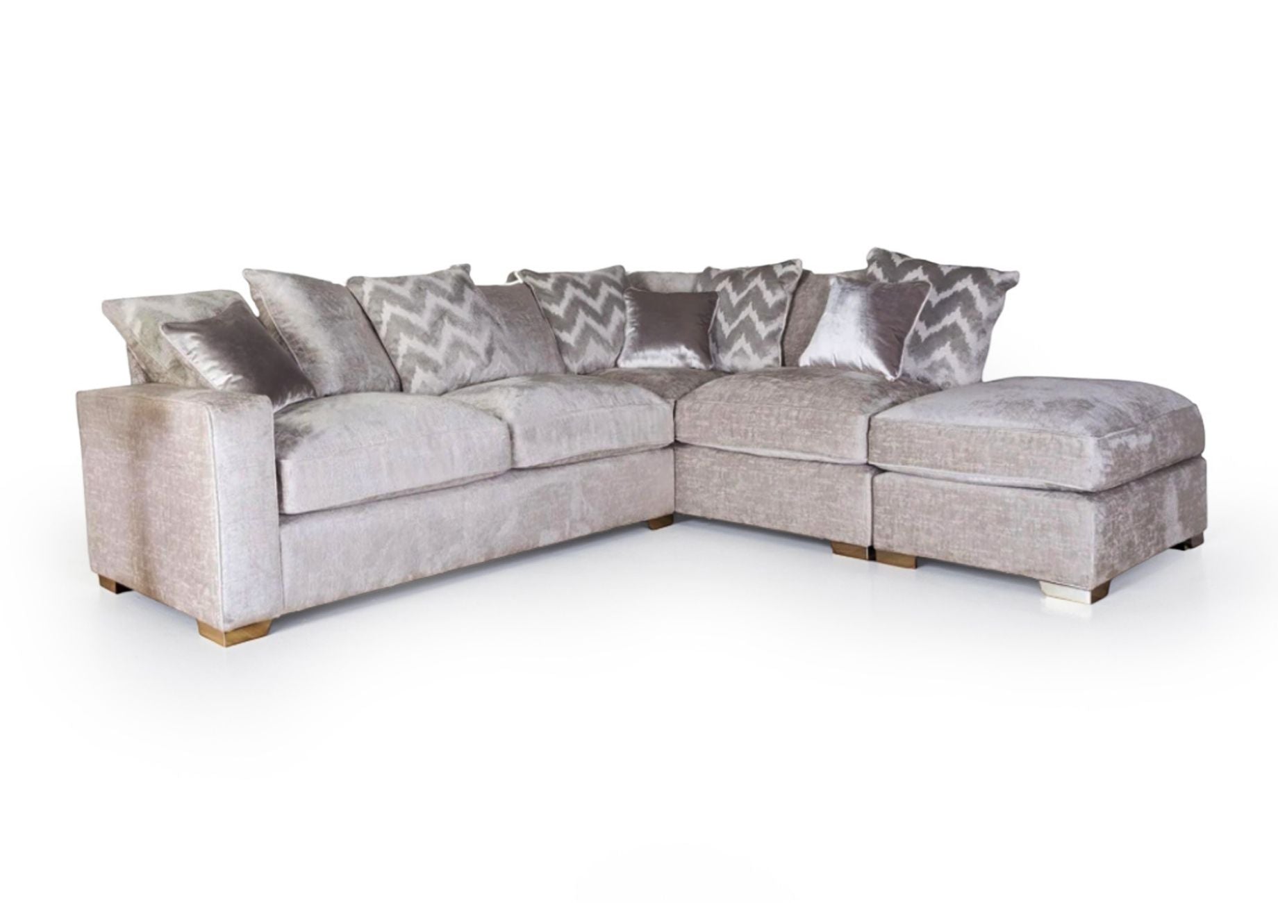 Sahara - Pillow Back Corner Sofa with footstool
