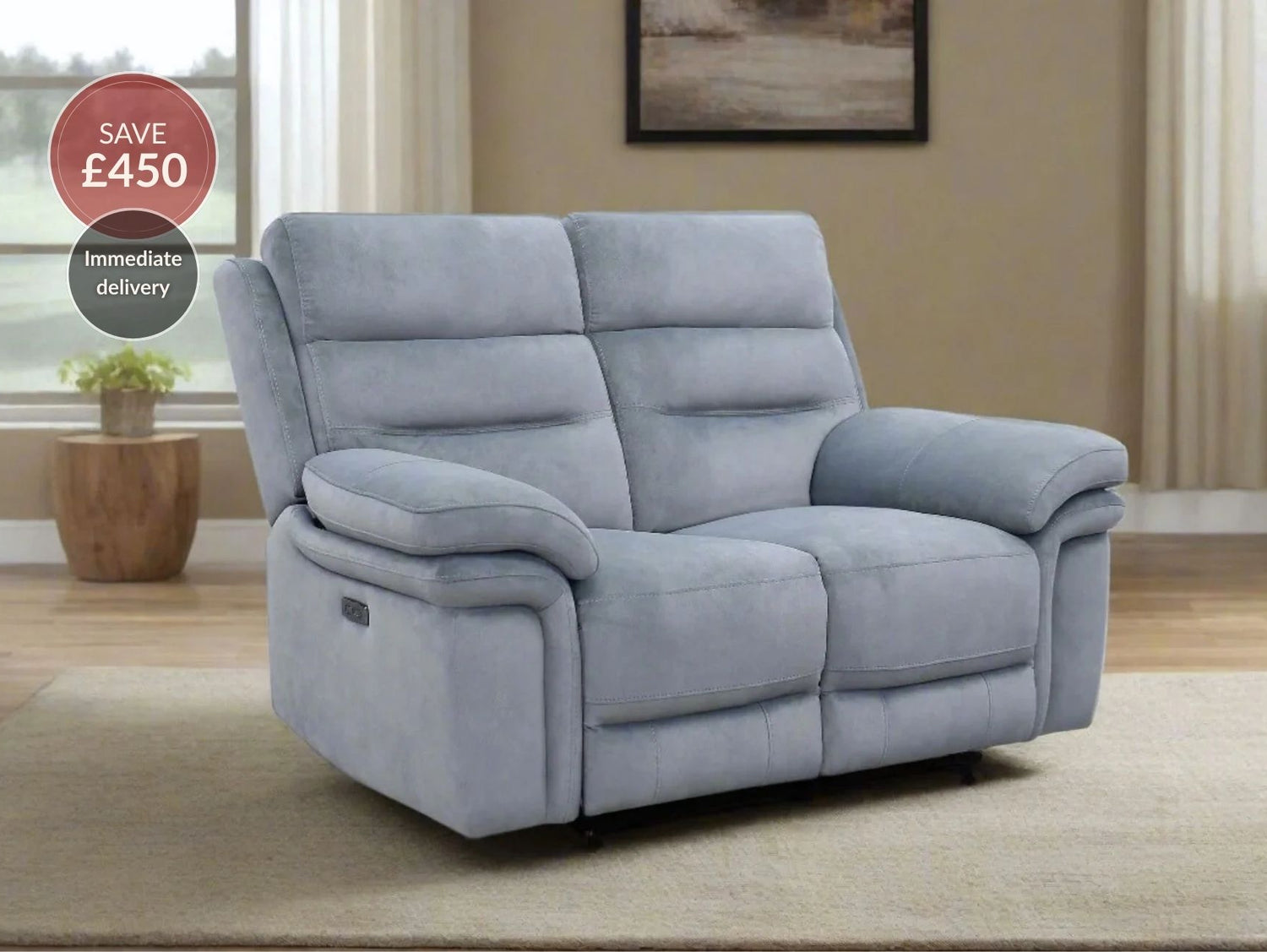 Brisbane 2 Seater Power Recliner with Power Headrests