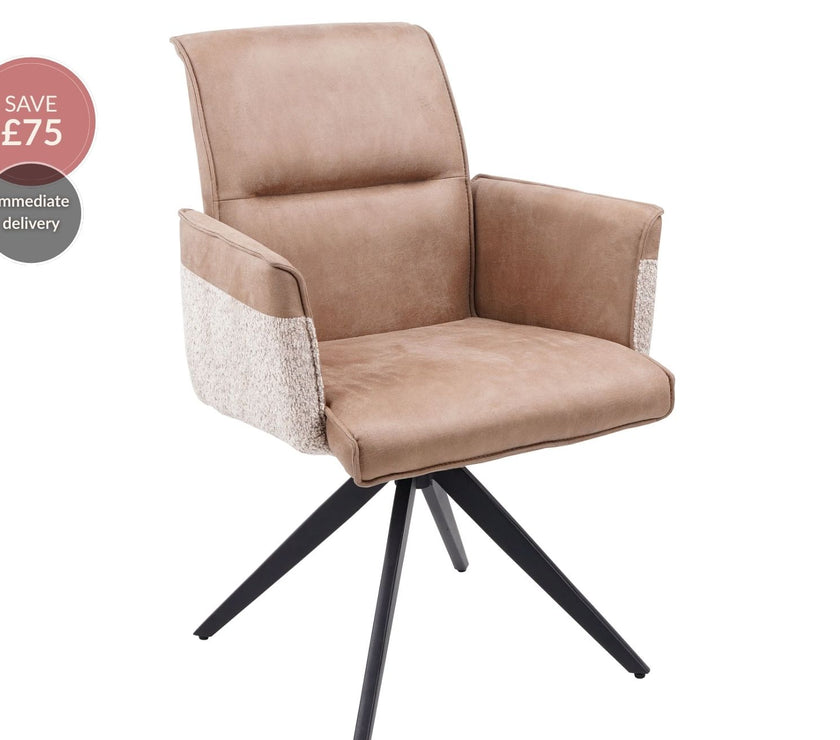 Nora 360° Auto-Return Swivel Dining Chair