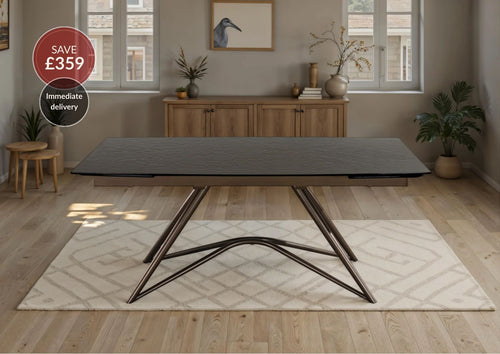 Louvre Fused Glass Extending Dining Table