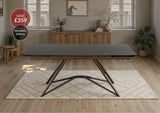 Louvre Fused Glass Extending Dining Table