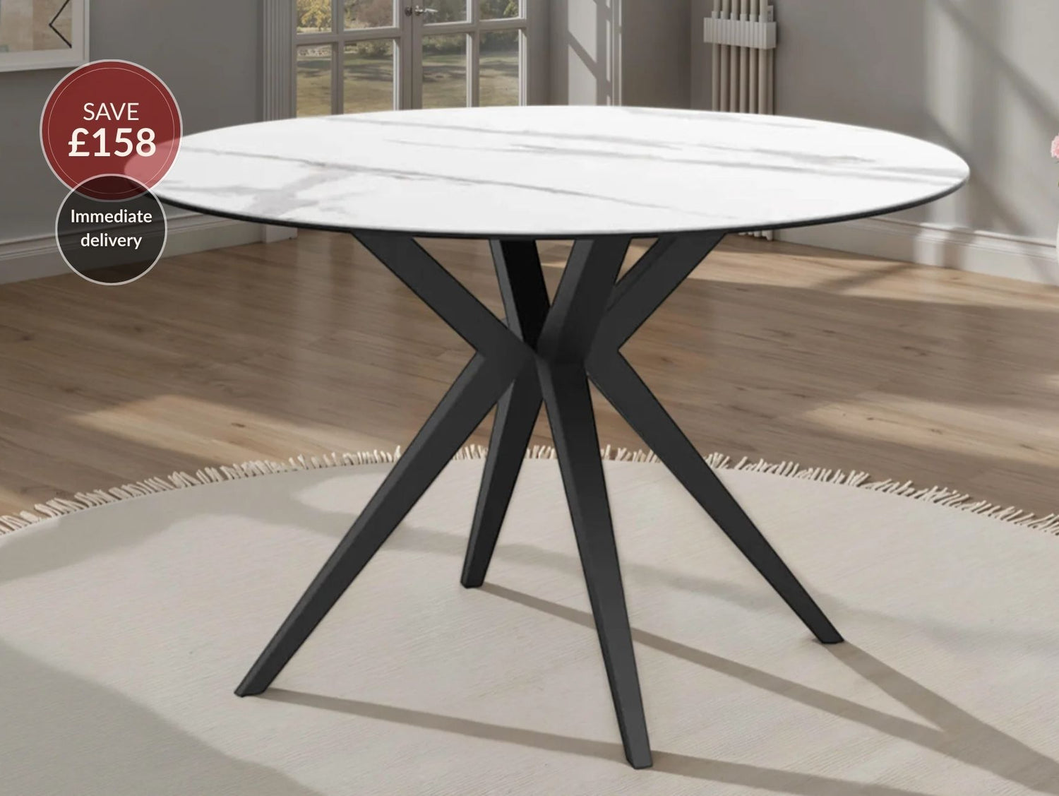 Lago Round Ceramic Dining Table