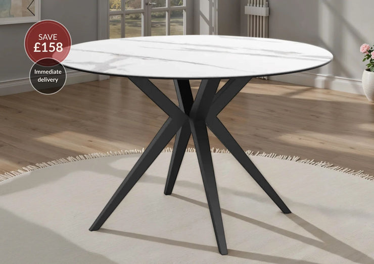 Lago Round Ceramic Dining Table