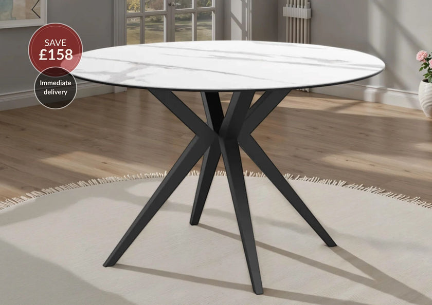 Lago Round Ceramic Dining Table