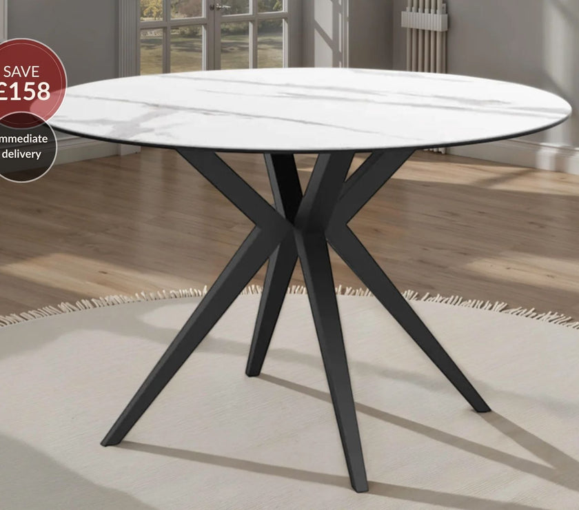 Lago Round Ceramic Dining Table