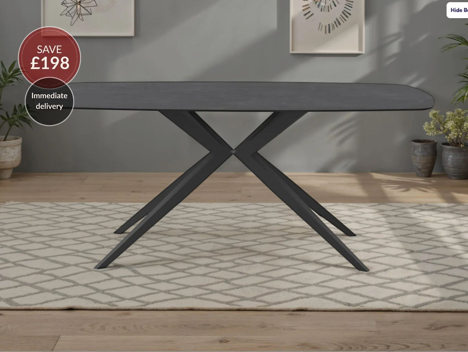 Lago Rectangle Ceramic Dining Table