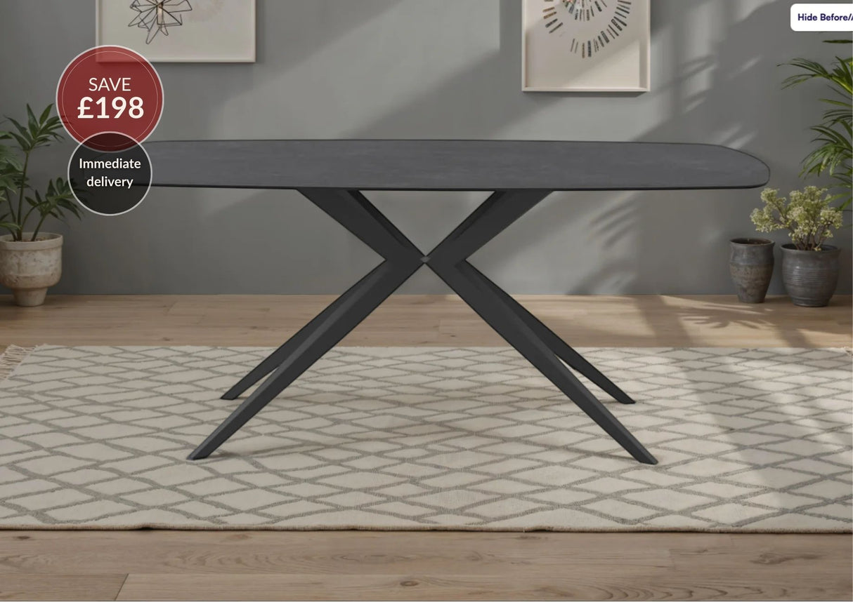Lago Rectangle Ceramic Dining Table