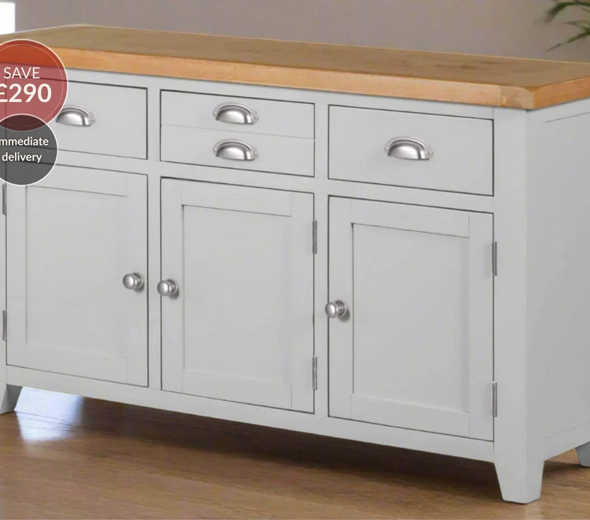 Wexford American Oak Sideboard with 3 Doors and 3 Drawers