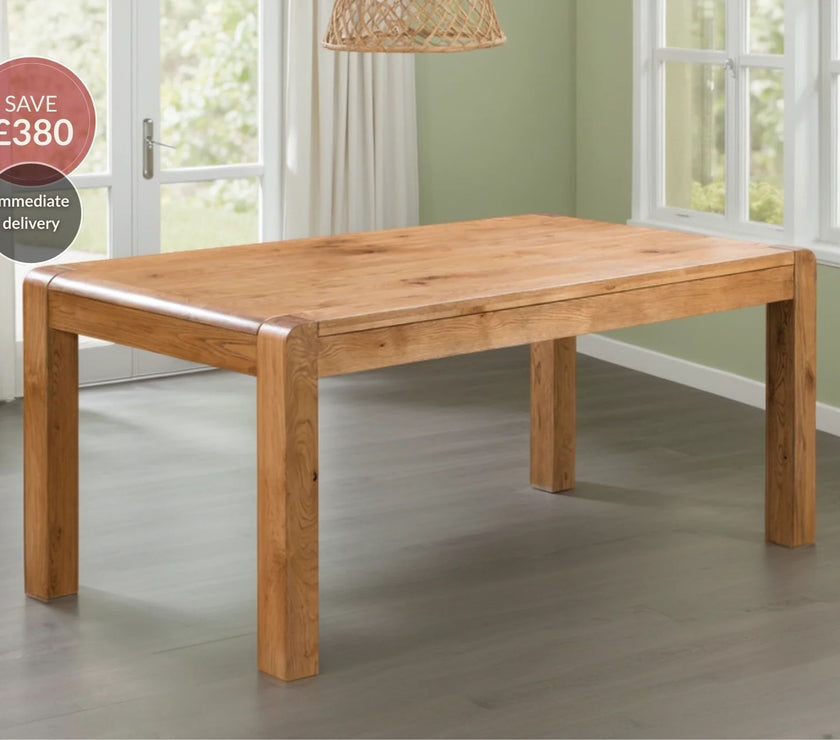 Milan Oak Dining Table 180x90cm