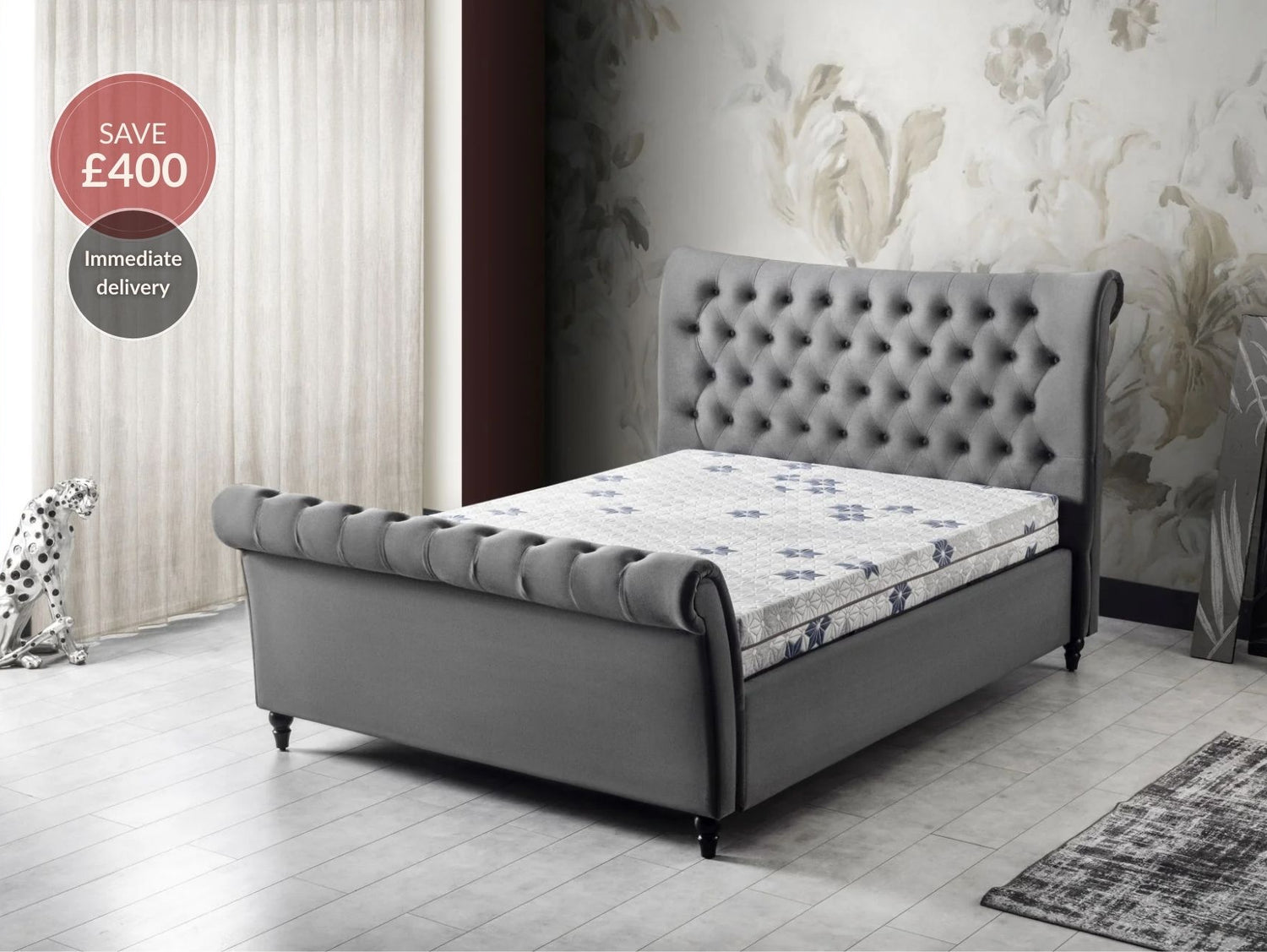 St Tropez Double Size Ottoman Bed Frame