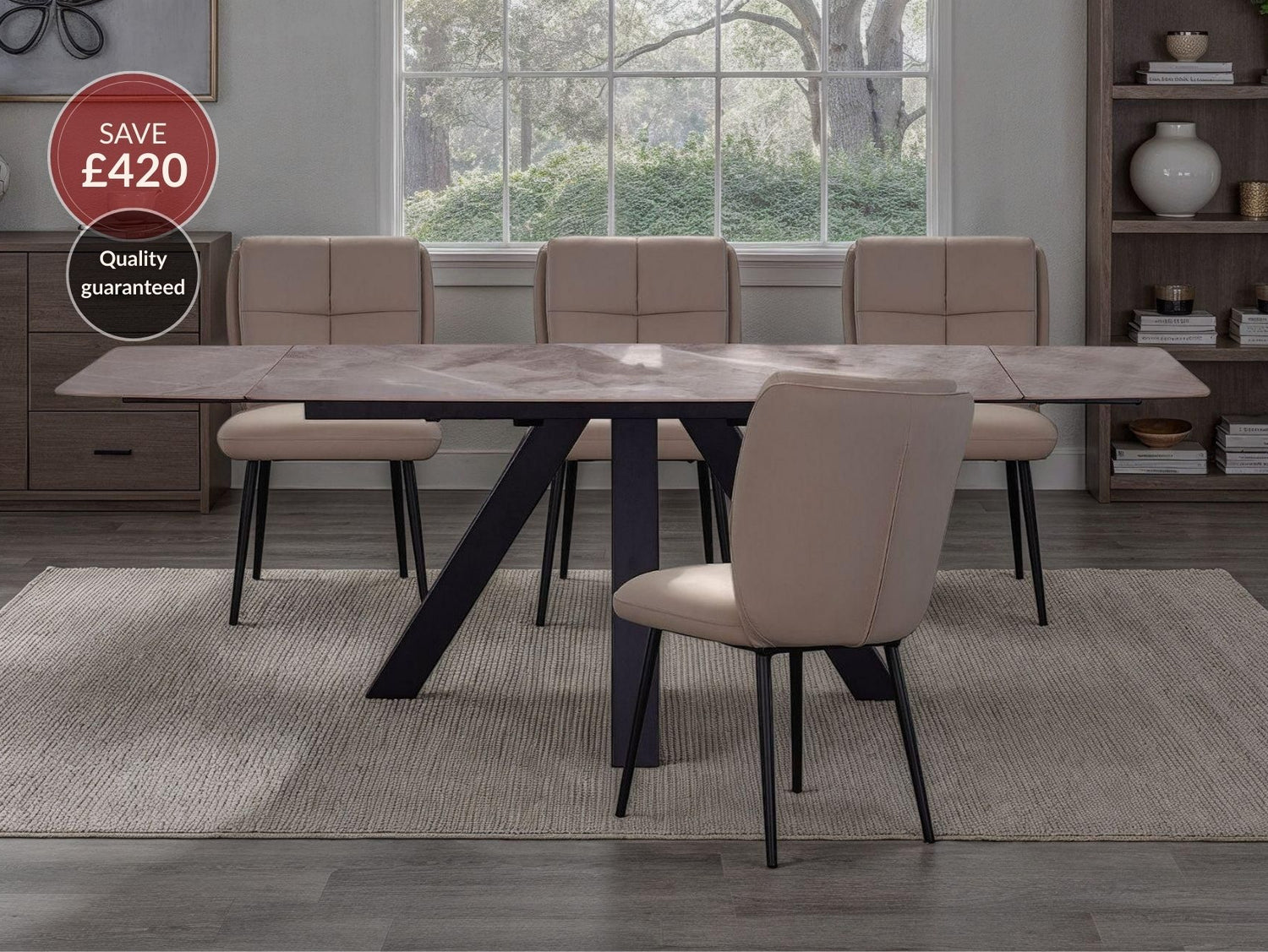 Nadia Table with 4 Chairs