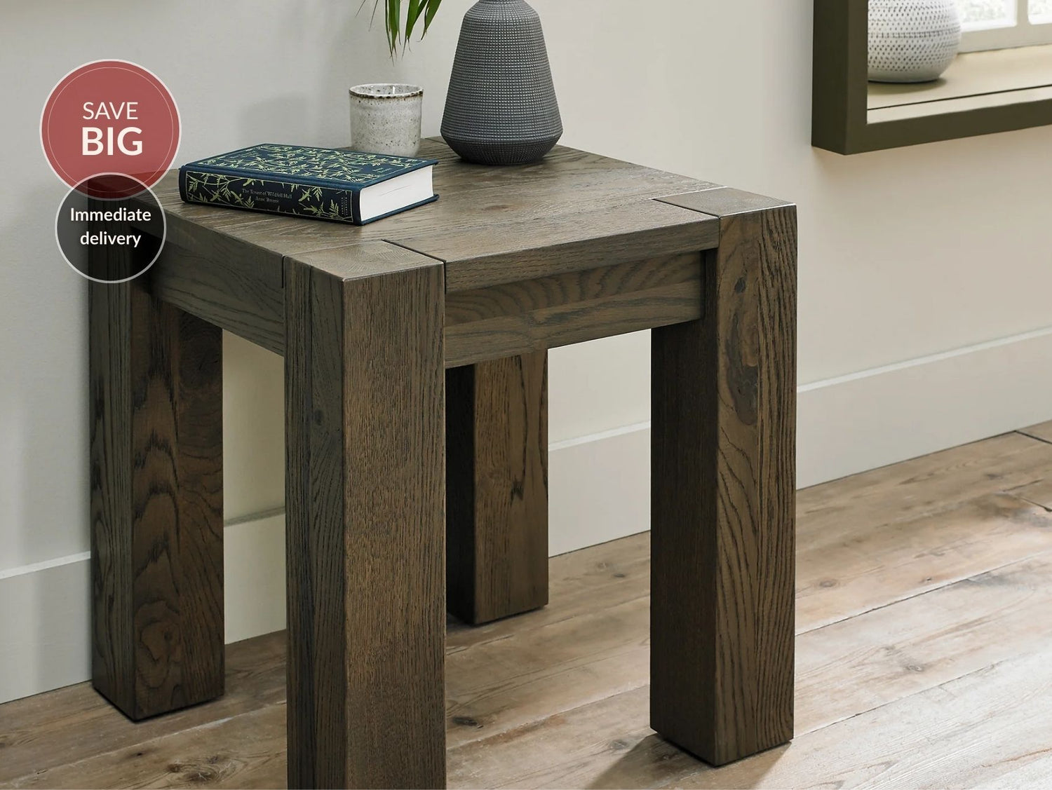 Landon Fumed Oak Lamp Table
