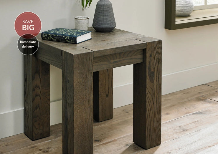Landon Fumed Oak Lamp Table