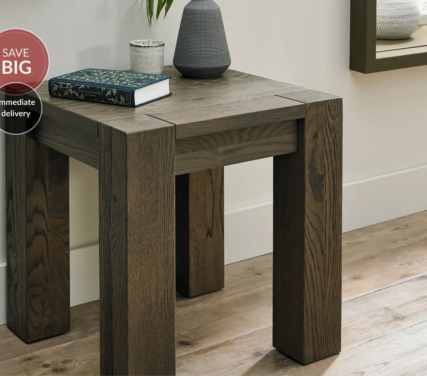 Landon Fumed Oak Lamp Table