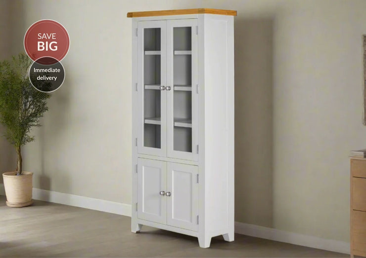 Wexford American Oak Solid Wood Display Cabinet