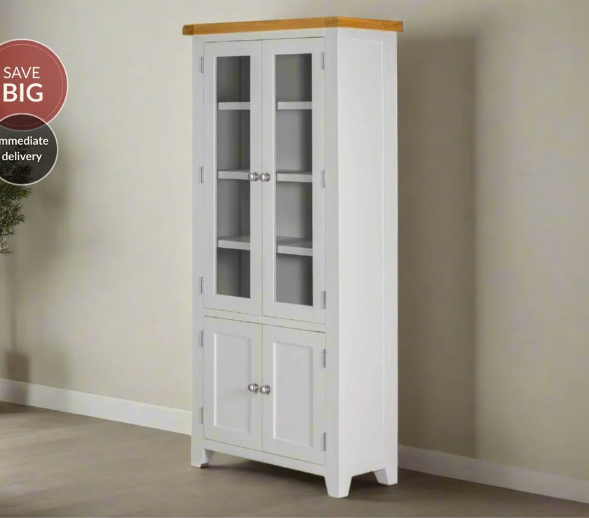 Wexford American Oak Solid Wood Display Cabinet
