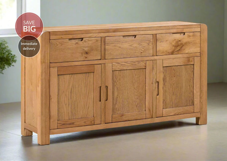 Milan Oak Sideboard with 3 Doors