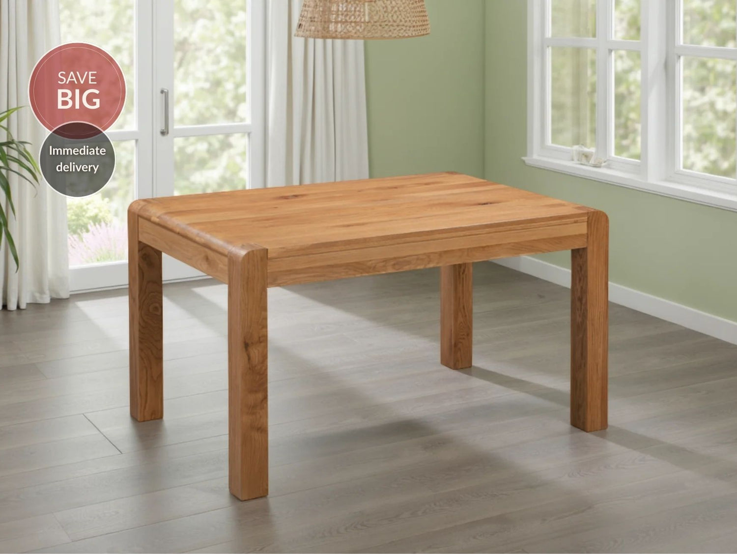 Milan Oak Dining Table 140x90cm
