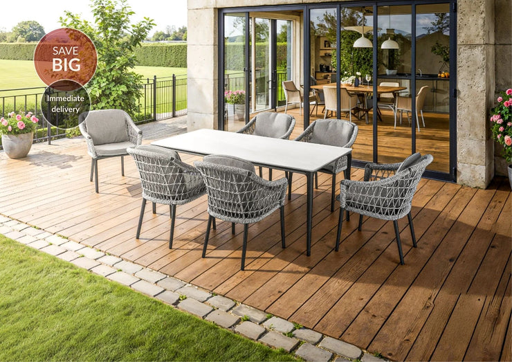 Marra Garden Dining Table and 6 Marra Chairs Set