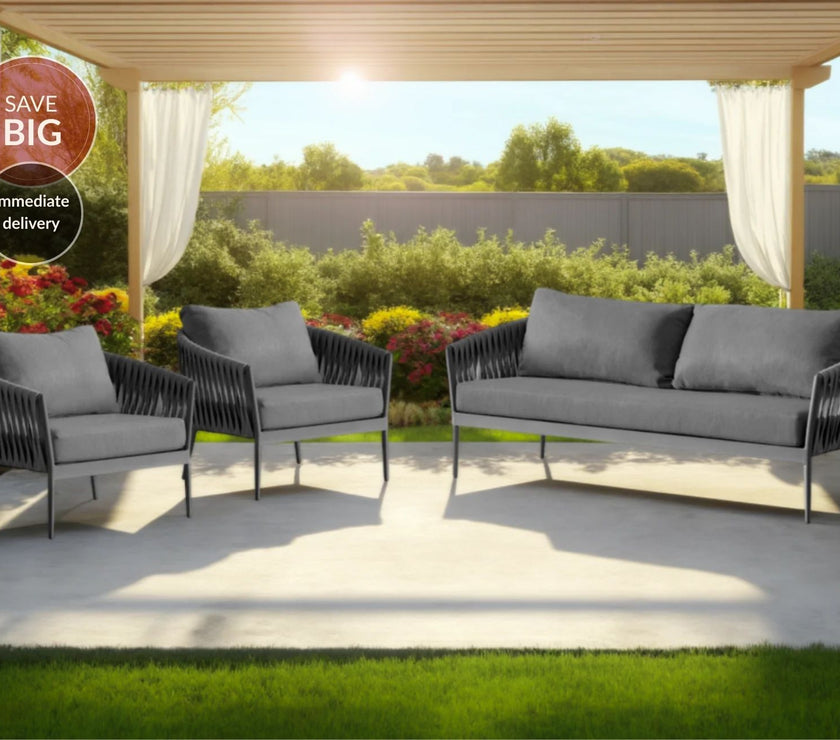 Wicker Garden 3 Seater and 2 x Chair Sofa Set