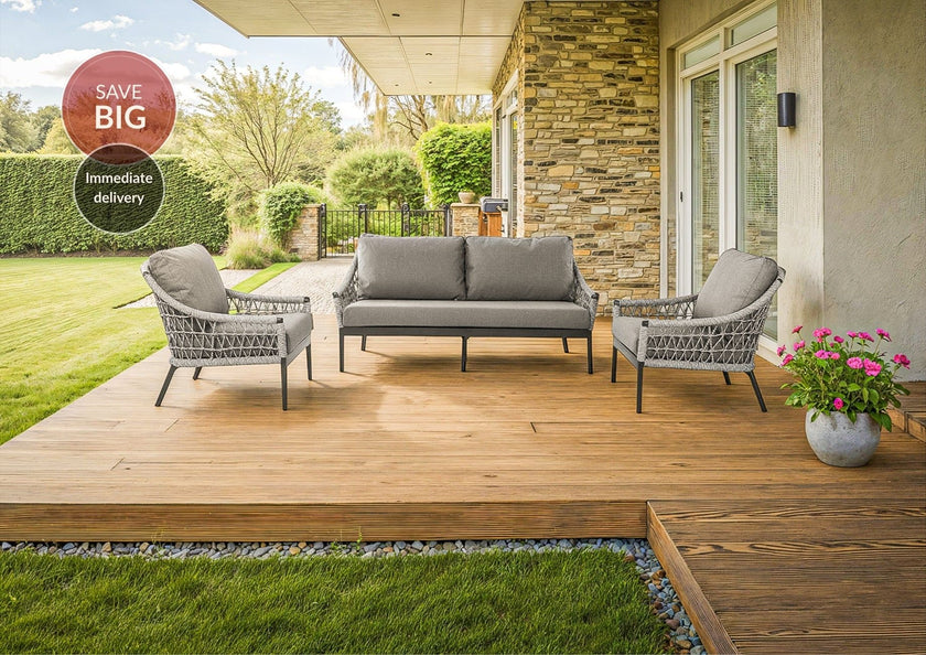 Marra Garden 3 Seater and 2 x Chair Sofa Set