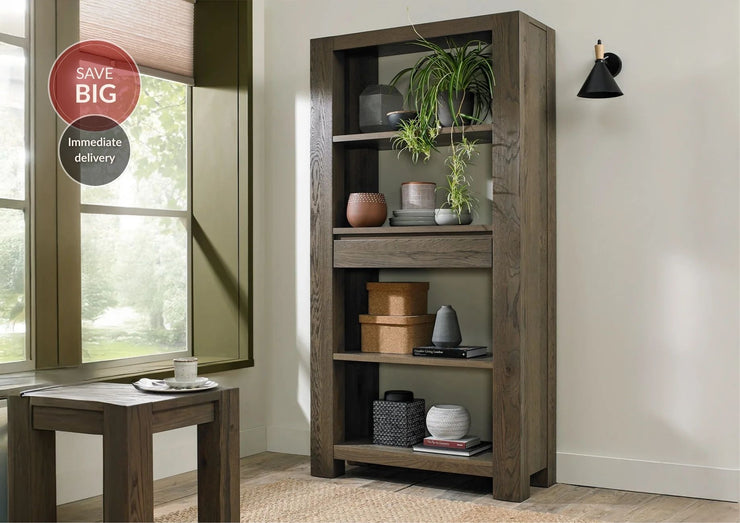 Landon Fumed Oak Open Display Unit